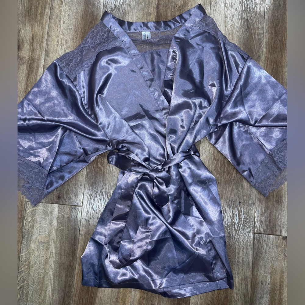Fashion Nova Silk and Lace Robe